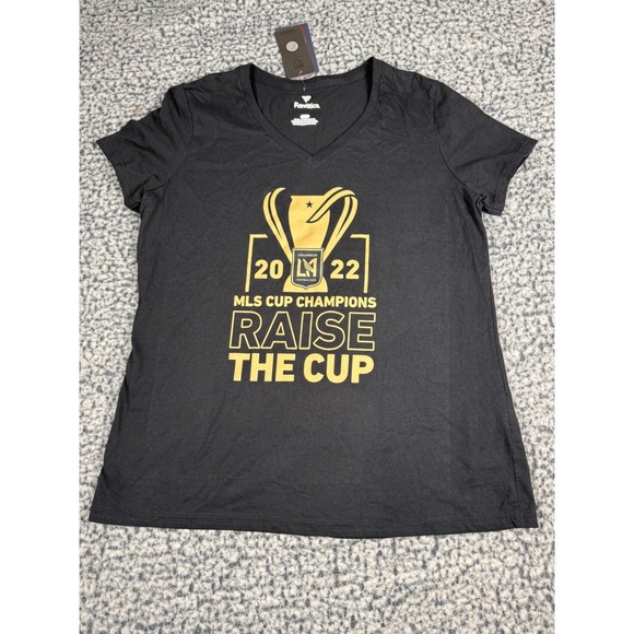 Fanatics Tops - Fanatics LAFC MLS Cup Champions Raise The Cup Black V-Neck T-Shirt Women's Large